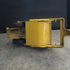Vintage Hubley Yellow Pressed Steel Scraper Trailer Attachment Made in USA #1807