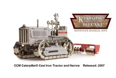 CCM Caterpillar® Cast Iron Tractor with Harrow Included NIB Released: 2007