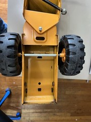 1974-75 Mighty Tonka Grader with side blade orange played with condition