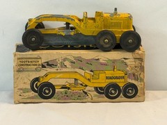 Vintage Tootsietoy Road Grader Construction w/ Box USA Diecast 1950s Original