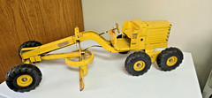 1950s Vintage Doepke Adam’s Motor Grader 26 Inch Yellow Pressed Steel Toy