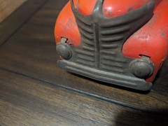 Vtg Marx Lumar Contractors Front Loader Shovel Dump Truck Pressed Steel 1940s