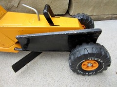Vintage Tonka Mighty Road Grader with Double Blade Orange 54726