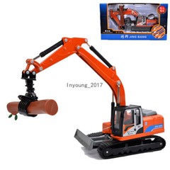5.9″ Wood Grabber Machine Construction Vehicle Diecast Toys for Boys Kids Gifts
