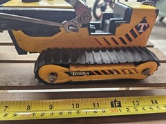 Vintage 1960s/70s Tonka Trencher Backhoe Loader Yellow Pressed Steel Toy