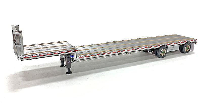Weiss Brothers WBR027-1700 1:50 Aluminum/Black East Drop Deck Flatbed Trailer