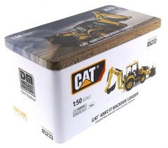DIECAST MASTERS,CATERPILLAR 420F2 backhoe loader with driver and metal box, 1…