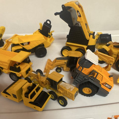 CAT WGT Construction Vehicles Lot Diecast Plastic Yellow CAT WGT Vehicle Make