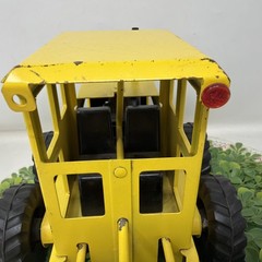 Vintage 1960s Tonka Yellow Road Grader Rolled Pressed Steel 17″