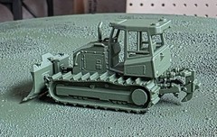 One 1/87 scale Cat D6k bulldozer, olive drab!
