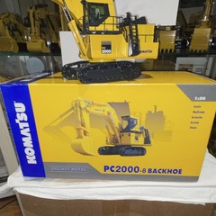 Komatsu PC2000-8 Excavator Diecast Model 1:50 Yellow Gray Black Boxed