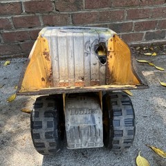 Tonka Vintage Pressed Steel Dump Truck Toy Yellow Gray Black