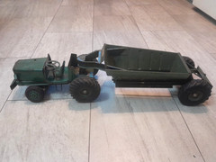 Vintage 1950’s Doepke Model Euclid Pioneer Green Tractor Hauler *Read