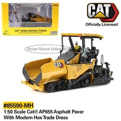 ⭐ 1:50 SCALE CAT AP655 ASPHALT PAVER MODERN HEX DIECAST MASTERS 85590-MH⭐