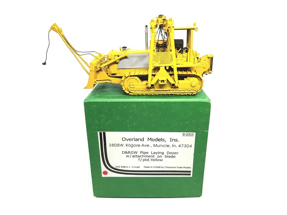 Cat D&RGW Pipe Laying Dozer – Cheyenne Overland OMI Brass 1:48 Scale Model New