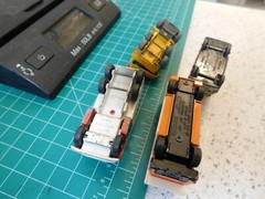 60’s Matchbox 4-Diecast Lot Tow Truck Car Transporter Ice Cream Truck & Crane