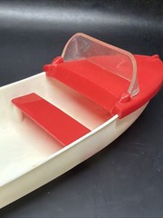 1960 ‘s Andy Gard Plastic 8″ Red And White Motorboat No Outboard Motor Tonka