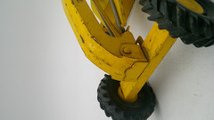 Vintage 1960s Tonka Mini Road Grader Yellow Pressed Steel Construction Vehicle