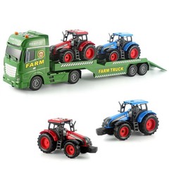 Semi Truck with Tractor Toy, Kids Tractor Set & Truck and Trailer Front Loade…