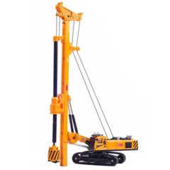 Rotary Drilling Rig Toy Diecast Construction Vehicle Model for Boys Yellow