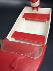 1960 ‘s Andy Gard Plastic 8″ Red And White Motorboat Outboard Motor Tonka