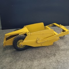 Vintage Hubley Yellow Pressed Steel Scraper Trailer Attachment Made in USA #1807