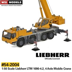 ⭐1:50 SCALE LIEBHERR LTM 1090-4.2 4 AXLE MOBILE CRANE PREMIUM LINE WSI 54-2004 ⭐