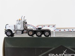 Peterbilt 379 with Nelson Ramp Trailer – White – Sword 1:50 Scale #SW2027-W New