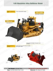 HUINA BULLDOZER Alloy Diecast Vehicle 1:50 Construction FREE SHIPPING Gift NEW