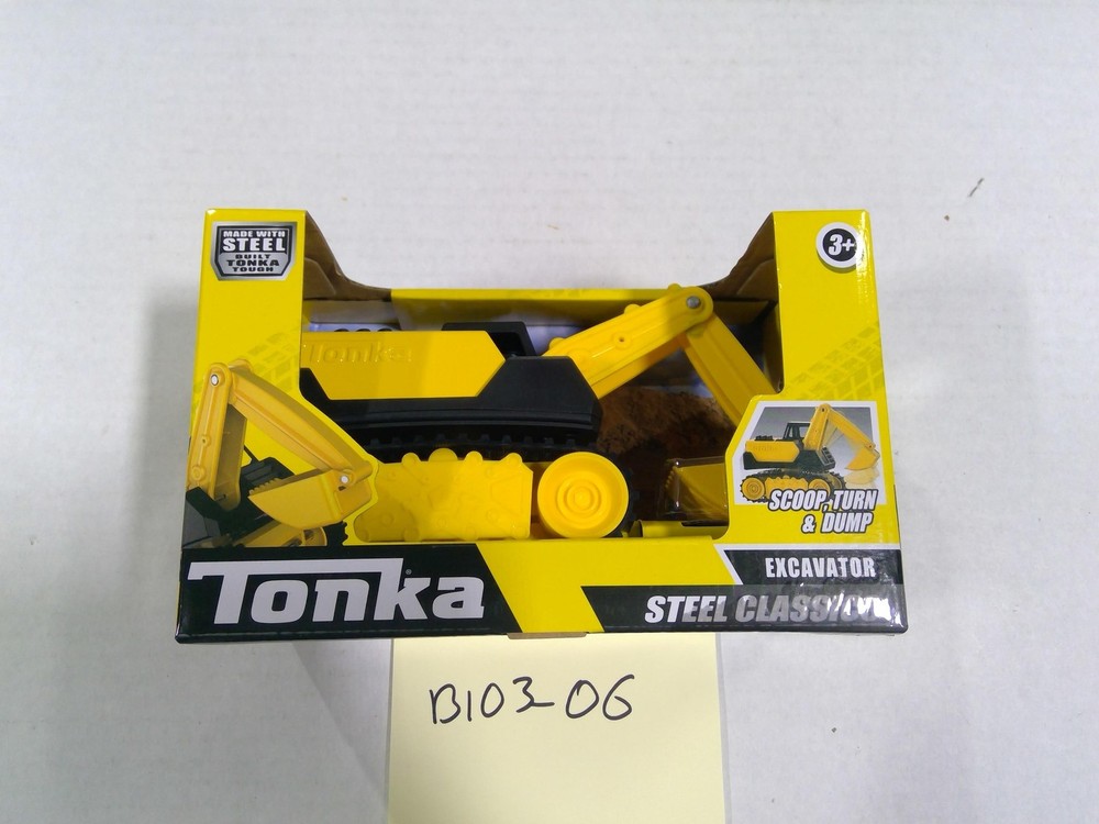 Tonka Steel Classics Excavator Vehicle Basic Fun Toy 3+ New Yellow Construction