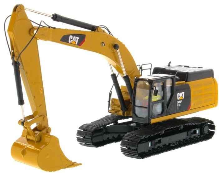 DIECAST MASTERS,CATERPILLAR 349F L XE excavator with driver and metal box, 1/…