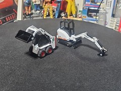 VINTAGE ERTL 1/50 Bobcat Lot OF 2 S753 Skid Steer Loader S325 Excavator NICE