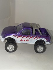 1998 SOMA PURPLE & WHITE 4X4 MIGHTY WHEELS PICK UP TRUCK DIECAST HOOD OPENS RARE