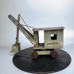 Structo 114 Steam Shovel Vintage 1930s Pressed Steel Toy Original Paint 🚚