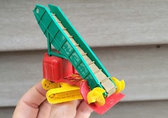 Banner Hard Plastic Construction Toys Road Grader & Mining Conveyor Belt 1950s