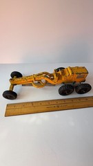 Vintage Hubley 474 Kiddie Road Grater Cast Iron Toy Yellow 6 Wheel 1950s-60s