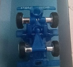 1:64 Scale Posable Lowrider Chasis w/blue L.E.D Light simulates hydraulics hw mb
