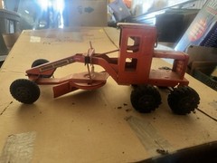Vintage Marx Power Grader Orange Pressed Steel