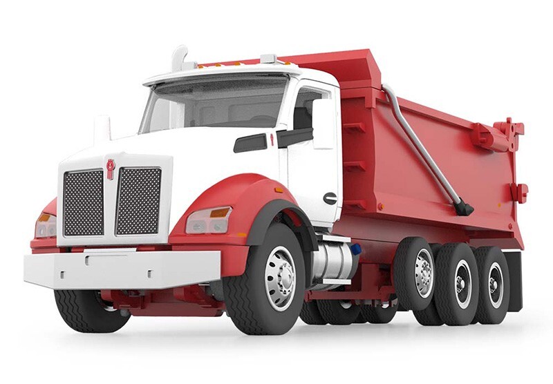 DCP 1/64 Kenworth T880 Rogue Dump Truck in White and Viper Red #60-1415📌USA