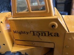 1974-75 Mighty Tonka Grader with side blade orange played with condition