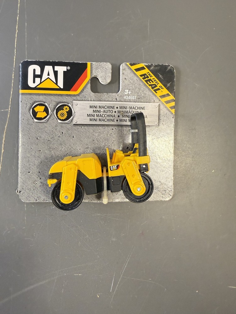CAT Mini Machine Road Roller Toy Construction Equipment Diecast #34607 New