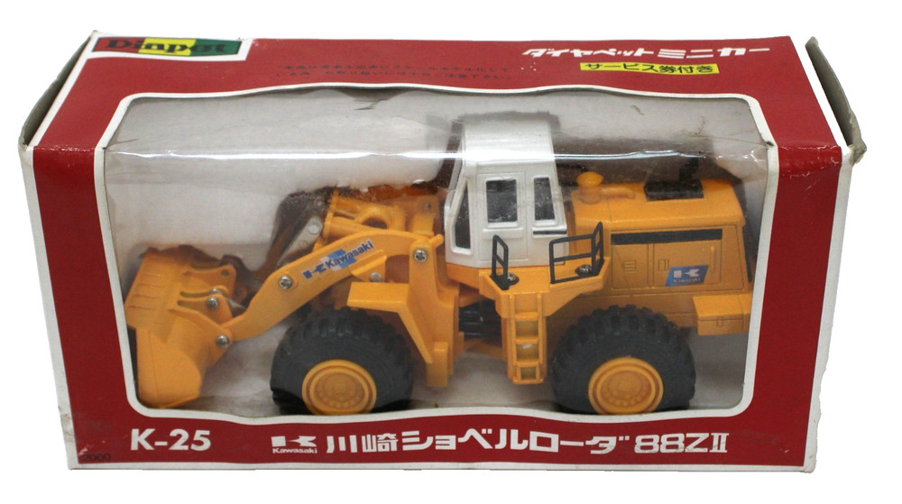 Vintage Diapet Yonezawa K-25 Kawasaki 88ZII Wheel Loader 1:48 MIB Japan 80s