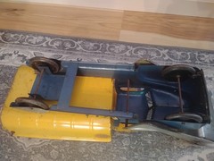 VINTAGE MARX LUMAR CONTRACTORS FRONT LOADER DUMP TRUCK PRESSED STEEL TOY
