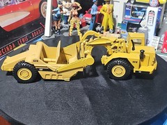 Vintage ERTL 1/50 Caterpillar Wheel Tractor SCRAPER Diecast Metal CAT 631E