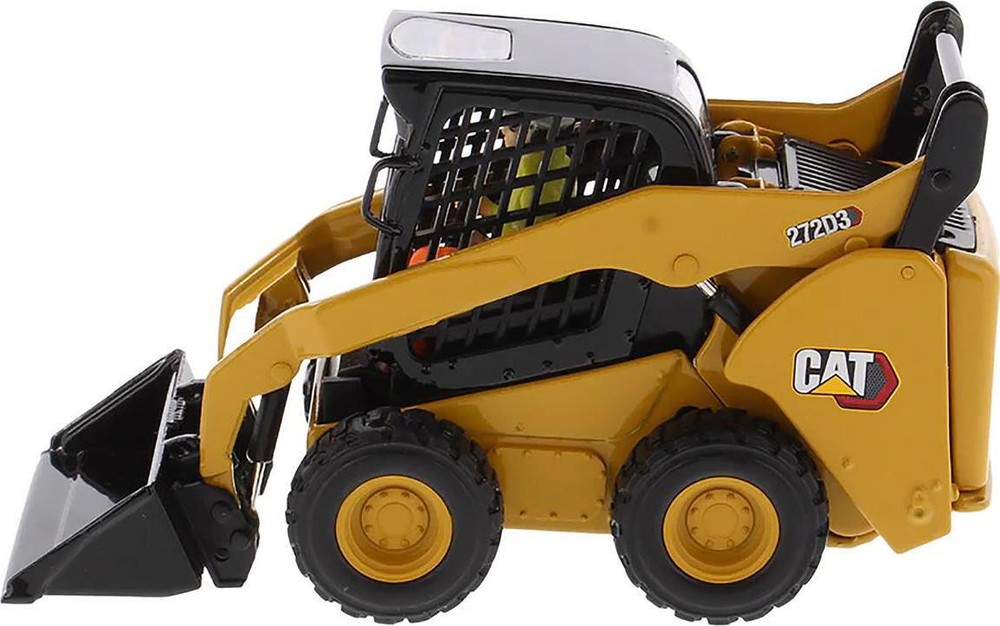 CAT Caterpillar 272D3 Skid Steer Loader w/ Operator Yellow High Line Series 1/32