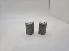 *2 pack* 1:64 scale porta-potty diorama accessory gray with white top *2 pack*
