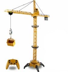 RC Tower Crane 2.4G Remote Control Construction 680 Rotation Lift Engineer Toy