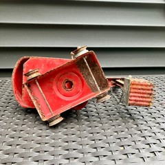 Vintage 1960’s Tonka Toy Red Metal Excavator