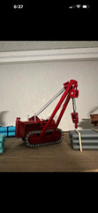 International Tracked Crane Diecast Model Construction Equipment Red/Silver 1:25