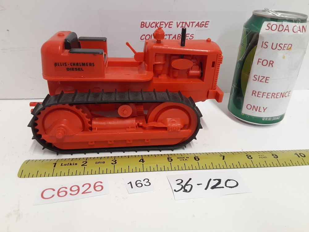 Vintage Allis Chalmers HD-5 Diesel Crawler Product Miniature Plastic Toy 8″